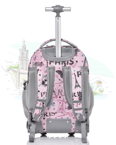 Sac à dos unisexe en polyester Oxford avec fermeture éclair, bretelles courbées et poignée télescopique pour élèves du primaire (CP-CM2) – <span class=keywords><strong>Paris</strong></span> - Product Image 2