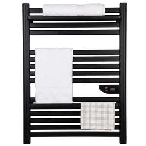 Sèche-serviettes électrique IP24 avec affichage LED, mural, <span class=keywords><strong>en</strong></span> aluminium premium, antirouille, pour salle de bain, à économie d'énergie - Product Image 4