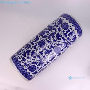 RXDA01-B Jingdezhen a prezzi accessibili porcellanato blu e bianco con motivo di loto intrecciato <span class=keywords><strong>in</strong></span> <span class=keywords><strong>ceramica</strong></span> porta <span class=keywords><strong>portaombrelli</strong></span> - Product Image 2