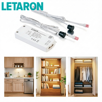 Interrupteur intelligent étanche à double capteur de porte, capteur de contrôle double porte LED 12V 24V 5A pour éclairage LED sous armoire