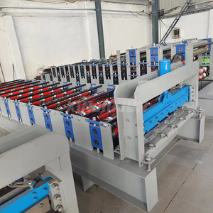 Xjj-002 아프리카 유약 타일 알루미늄 루핑 패널 롤 성형 기계 만들기 RIB IBR 지붕 패널 시트 만들기 기계 - Product Image 3