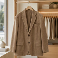 Blazer ample en daim camel marron pour femme 748