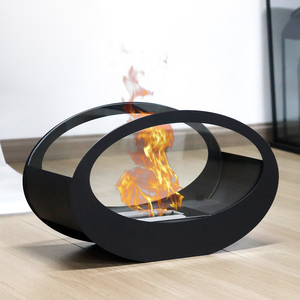 <span class=keywords><strong>Chimenea</strong></span> decorativa de Mesa <span class=keywords><strong>Grande</strong></span> negra elíptica de gran venta, <span class=keywords><strong>chimenea</strong></span> de <span class=keywords><strong>bioetanol</strong></span> para patio interior y exterior de pie - Product Image 2