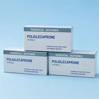 Sutures chirurgicales résorbables en Poliglecaprone 25 (PGCL) de Chine, pour usage vétérinaire canin, instruments chirurgicaux USP 2/0-6/0, stériles, OEM, CE, ISO