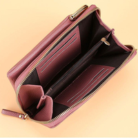 Tas wanita dompet PU lembut kunci ciuman selempang tali bahu tas tangan untuk wanita murah tas wanita dompet selempang ponsel