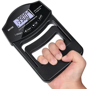 Probador de fuerza de agarre, 396Lbs/180Kg Dinamómetro de mano digital Medidor de fuerza de agarre Pantalla LCD USB Dinamómetro de agarre de mano