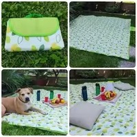 Nouveau produit, matelas de pique-nique pliable pas cher, pompe à air intégrée, léger, résistant aux taches, extra large