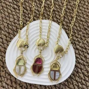 Nuova Collana alla Moda con Ciondolo a Forma di Coccinella e Cuore, Accessori Trendy, Design Innovativo, Stili Colorati, Gioielli - Product Image 6