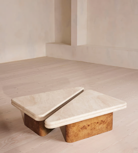 Ý thiết kế nhà sang trọng phòng khách đồ nội thất bằng đá cẩm thạch <span class=keywords><strong>Tops</strong></span> sồi kết hợp bàn cà phê - Product Image 2