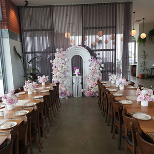 Promise Eco-friendly Custom Silk White <strong>Pink</strong> Wedding Arch Centerpiece <strong>Backdrop</strong> with Customized Size for Wedding Decoration - Product Image 4