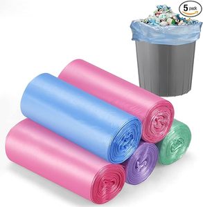 Small 4 Gallon PE Trash Bags Recycled Materials Bathroom & Office Garbage Bags for Exhibition Use Multicolor - Product Image 1