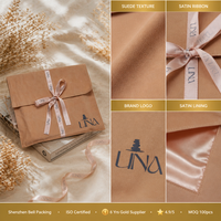 Kemasan Beludru Mewah untuk Pakaian, Rambut, Fashion, Tas Amplop, Dompet Hadiah dengan Logo Custom, Kantong Suede untuk Penyimpanan Buku