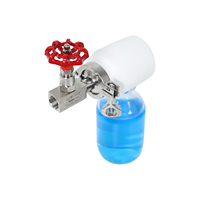 Vanne d'échantillonnage manuelle avec flacon d'échantillonnage en acier inoxydable SS304, connexion filetée pour l'industrie chimique et pétrolière