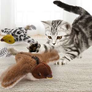 Giocattolo per Gatti a Induzione Elettrica con Simulazione di Uccello, Motivo Animale, Peluche Ecologico, Aroma di Pollo, Resistente ai Morsi - Product Image 5