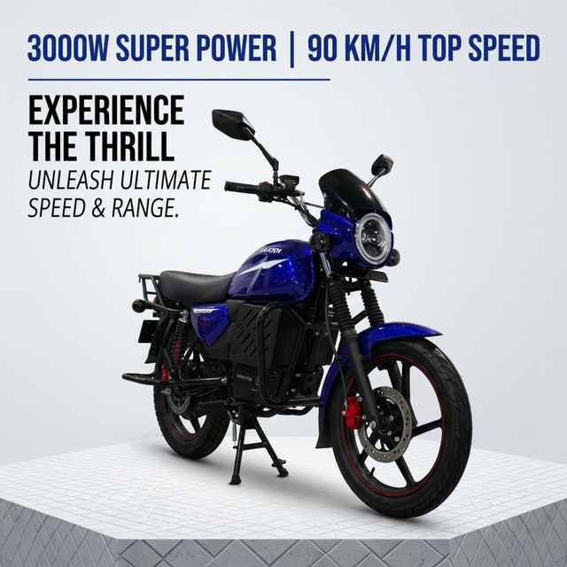 High Performance OEM Electric Moped Scooter for Adults with LED Headlight Disc Brakes Rear Seat 3000W 90km/h 200kg