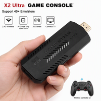 Console de jeu rétro X2 Ultra Stick avec plus de 60000 jeux, 256 Go, 40 émulateurs, manettes sans fil, plug and play