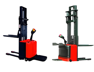 Lift ganda 1.5T Lithium-Ion elektrik Stacker 4.5m rantai daun & pelindung Arm-Restaurant menggunakan pemetik pesanan tingkat tinggi aman - Product Image 5