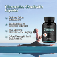 Capsules végétaliennes pour le soulagement des articulations, complément articulaire pour adultes avec curcuma, glucosamine, chondroïtine, soutien anti-inflammatoire, densité osseuse