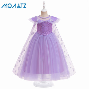 MQATZ Costume da Principessa <span class=keywords><strong>Elsa</strong></span> <span class=keywords><strong>Anna</strong></span> per Natale, TV e Film, Abito da Festa per Bambine BX1635 - Product Image 2