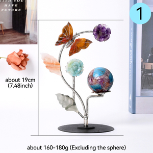 คริสตัลผสมวัสดุบำบัดธรรมชาติสำหรับเป็นของขวัญผู้หญิงรูปทรงกลมรูปผีเสื้อ - Product Image 5