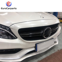 Cadre de calandre en fibre de carbone style B pour Mercedes Classe C W205 C63 C63S, modèle 2014, pièce de rechange pour carrosserie automobile, grille moyenne