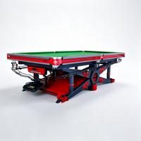PUSHIZHE, Table de billard chinoise 8 boules, taille standard 9 pieds, ardoise naturelle, cadre en bois massif, coussin en caoutchouc K55, club