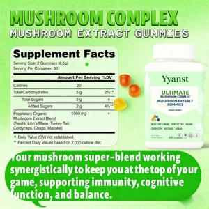 Gomitas de Extracto de Complejo de Hongos de Marca Privada con Melena de León, Refuerzan la Inmunidad, Promueven la Digestión, Alivian el Estrés - Product Image 2