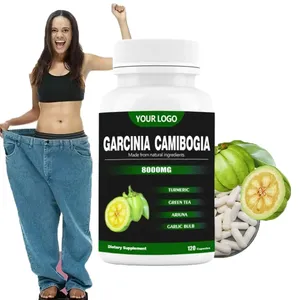 OEM pérdida de peso fruta 60% ácido hidroxicítrico 300mg HCA Garcinia Cambogia extracto cápsula