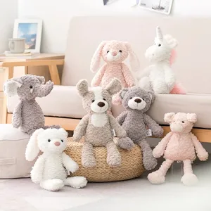 Peluche d'animaux de dessin animé pour enfants, jouet poupée, lapin, ours, licorne, en peluche, bonne qualité,