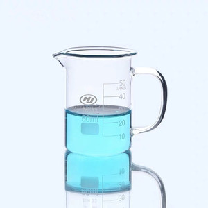 Haaiju — tasse à perles en verre avec poignée 2000, gobelet de laboratoire en verre Borosilicate à paroi transparente et épaisse 50-3.3 ml - Product Image 2