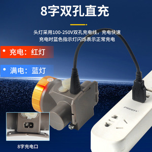 ไฟหน้าแบบ LED 2000mAh ความสว่างสูง ชาร์จใหม่ได้ ระยะ 100-199 เมตร ชาร์จผ่าน USB สำหรับงานกลางแจ้ง ตกปลา เหมืองแร่ - Product Image 4