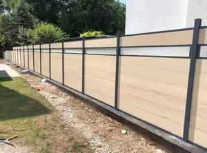 Valla de privacidad compuesta antigua resistente a los rayos UV, 1,8x1,8 M, bricolaje, fácil instalación, wpc, para exteriores - Product Image 5