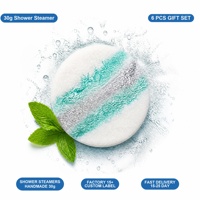Tablette de douche artisanale à la menthe, apaisante et relaxante, coffret cadeau spa pour la douche, OEM ODM 30g