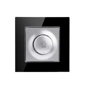 High Quality Manufacturer CE TUV Certified EU Standard 500W Tempered Glass Material Light Dimmer Rotate Electric Switch