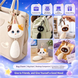 Kids AI Talking Cotton <b>Plush</b> <b>Cat</b> Doll Emotional Support Chat Robot Voice Control Early Education Story Toy Pendant Unisex Gift - Product Image 4