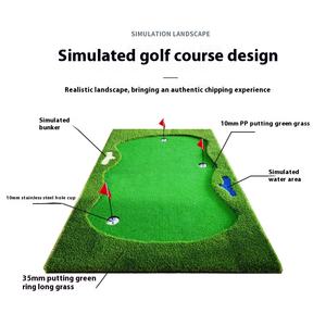 Qualité supérieure 5Ft X 12Ft Gazon artificiel Putting Green Turf Durable Golf Course Portable <span class=keywords><strong>Mini</strong></span> Golf Putting Mat <span class=keywords><strong>Intérieur</strong></span> - Product Image 2