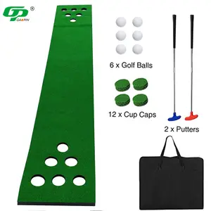 Le nouveau putting green de golf intérieur pour la pratique du mini jeu de golf comprend un tapis de putting avec putter et balle pour le bureau à domicile