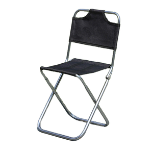 Chaise pliante d'extérieur en aluminium avec dossier en tissu Oxford, pour le camping et le jardin, design minimaliste, style décontracté - Product Image 1
