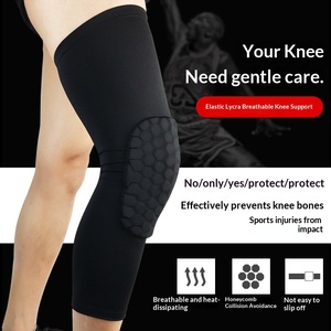 Genouillères personnalisées haute élasticité en nid d'abeille, respirantes, anti-collision, ajustées, protection sportive pour basketball, football, volley-ball - Product Image 3