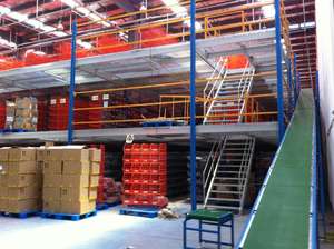 <span class=keywords><strong>Mezzanine</strong></span> en acier de plate-forme de stockage en entrepôt rayonnage <span class=keywords><strong>mezzanine</strong></span> autoportant de type en forme de rouleau - Product Image 4