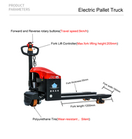 Neuer Elektro-Gabelstapler 1,5 Tonnen Kleiner Hydraulischer Palettenhubwagen mit Lithium-Ionen-Batterie und 3000-6000mm Hubhöhe