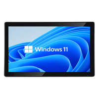 PC industriel tout-en-un avec écran tactile de 15,6 pouces, 18,5 pouces, 21,5 pouces, processeur sans ventilateur N100/J6412, système d'exploitation Win11/Linux