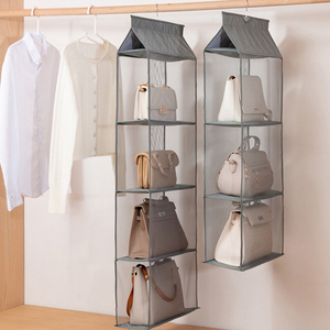 Organisateur de sacs à main pliable et universel à suspendre pour placard, avec 2/3/4 poches, vente en gros - Product Image 6