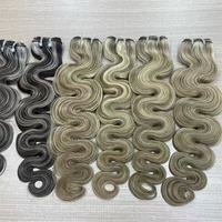 Extensions de cheveux humains vierges non traités, 100% cheveux humains péruviens, mèches ondulées, en paquets pour extensions capillaires