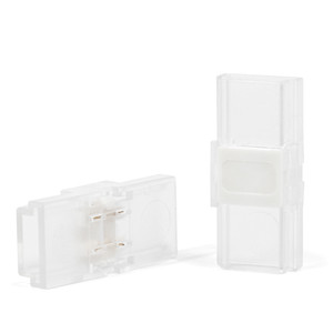 Mini <b>quick</b> <b>connector</b>. Plastic. Matte translucent. 8mm wide. Straight splice. - Product Image 1