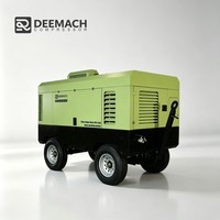 Compresseur d'air rotatif portable DEEMACH 353cfm 13Bar, alternative à Atlas Copco pour le forage minier / le sablage / la construction