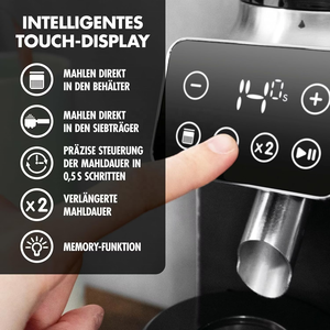Macinacaffè Elettrico Professionale MIELUX con Schermo Touch LED e Imbuto Automatico per Casa, Negozi e Hotel - Product Image 2