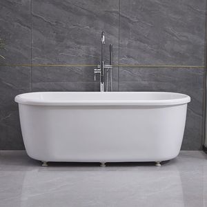Bañera Ovalada Moderna Independiente de Acrílico, Tamaño Adulto, Duradera, para Uso Doméstico - Product Image 3