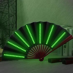 Abanico <span class=keywords><strong>de</strong></span> <span class=keywords><strong>Mano</strong></span> Plegable <span class=keywords><strong>de</strong></span> Bambú con LED y Logotipo Personalizado para Fiestas, Eventos Decorativos, Navidad, Festivales y Baile - Product Image 4
