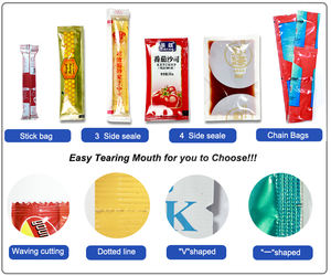 เครื่องบรรจุและจัดเก็บซองน้ำผึ้งขนาดเล็กพร้อมถุงใส่แชมพูเหลวเครื่องแพ็ก3/4ด้านข้างอัตโนมัติทำจากพลาสติก - Product Image 3